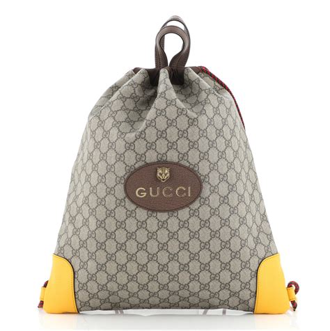 gucci neo vintage drawstring backpack|Gucci backpack unisex.